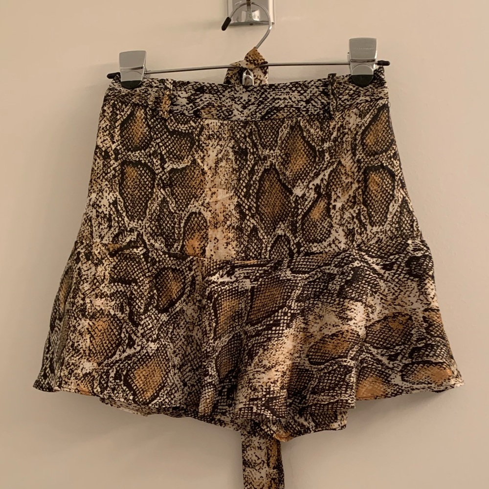 Zara a line animal print skirt